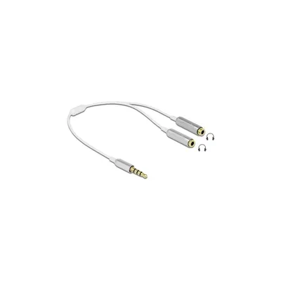 Imagen del producto de DELOCK 65576, 3.5 mm, conector macho, 2 x 3.5 mm, conectores hembra, 0,25 m, color blanco