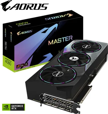 Obrázek produktu pro GIGABYTE AORUS GeForce RTX 4080 Master 16G, 16GB GDDR6X, HDMI, 3x DP