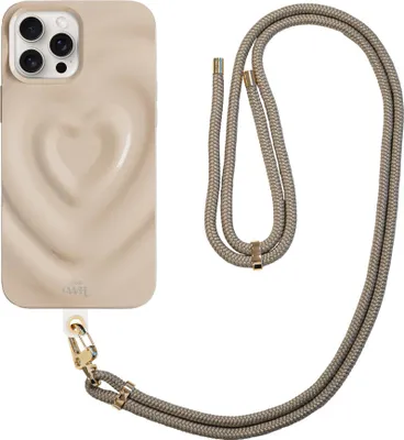Produktbild von Biggest Love Creme Cord Hülle  - Kompatibel mit iPhone 12 Pro Max