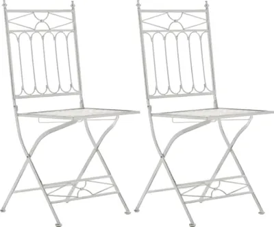 Produktbild von 2er-Set Nostalgie-Klappstühle - Vintage-Stühle - Handgefertigte Robustheit