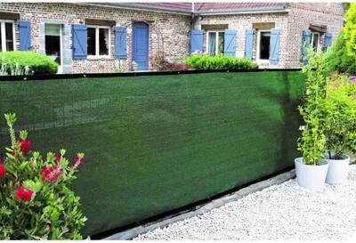 Immagine prodotto di Schermo privacy 1 x 3 m, 5/5 opaco - HDPE 350 g/m² - Verde kaki