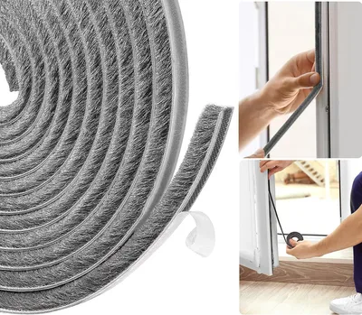 Produktbild von Zugluftdichtung für Tür- und Fensterabdichtung - 5 Meter - selbstklebend - Schallschutz