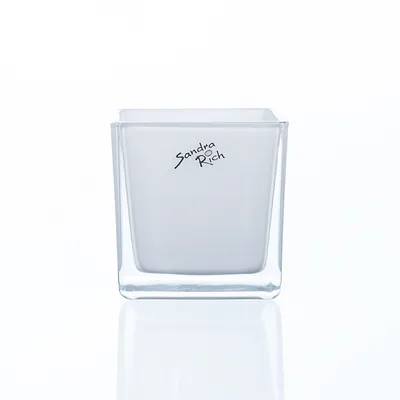 Produktbild von SANDRA RICH Glasübertopf CUBE WEISS cube-colour decoration-white 8x8cm