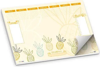 Produktbild von itenga Schreibtischunterlage Ananas DIN A2 50 Blatt