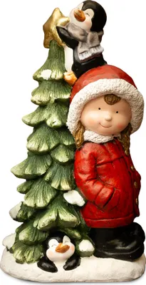 Produktbild von Solis Decor Figur Mädchen mit Weihnachtsbaum