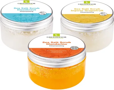 Produktbild von GREENDOOR Körperpeeling Sea Salt Scrub Set FRESH