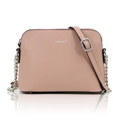 Produktbild von Umhängetasche Kette Schulterriemen Abendtasche,Damen Kleine Umhängetasche schlichter Optik Handtasche für Bankett Party (Altrosa)
