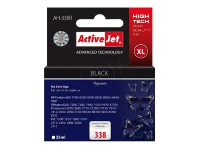Produktbild von Activejet AH-338R Tintenpatrone (Ersatz für HP 338 C8765EE; Prämie; 25 ml; schwarz)