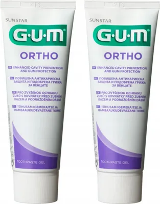 Produktbild von Gum | Zahnpasta - Zahnpasta Für Zahnspangen Gum Ortho - 75 Ml - Antibakteriell - Kariesprävention - Frischer Atem