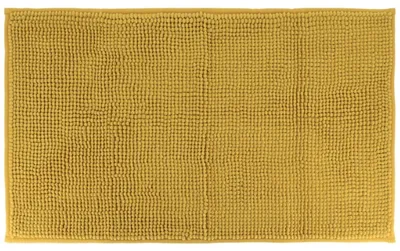 Image de Tapis microfibre bouclé uni 45x75 cm - moutarde - Tendance