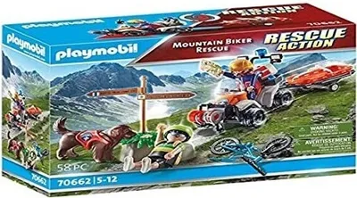 Produktbild von PLAYMOBIL Rescue Action Mountain Biker Rescue, Spielzeugfigurenset, 5 Jahr(e), 58 Stück(e)