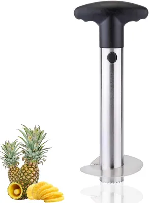 Produktbild von Ananasschneider aus Edelstahl mit verstärkter Klinge und ABS-Griff