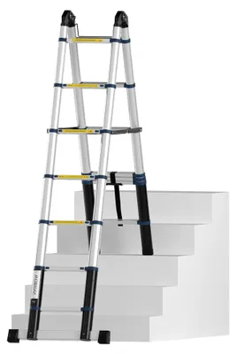Produktbild von Teleskopische 4,4 m 2-in-1 ALU Leiter