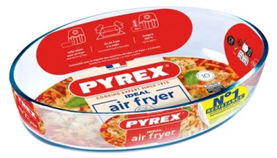 Produktbild von PYREX Auflaufform Airfryer oval Glas 21 cm Borosilikat 0,7 L
