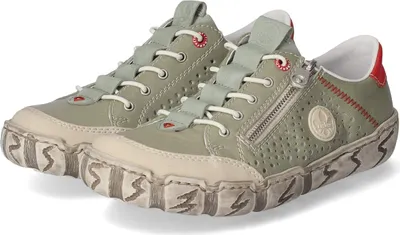 Produktbild von Rieker Damen Slipper Grün Leder Synthetik MixGröße:41