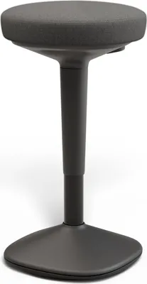 Produktbild von Ergonomischer Balancehocker Desktronic – Höhenverstellbarer Stehhocker für Homeoffice & Stehschreibtisch, Aktivsitz-Hocker mit Wippfunktion, rutschfester Standfuß – Schwarz