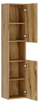 Image de Colonne salle de bain VANO 140 cm chêne suspendue 2 portes