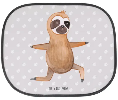 Produktbild von Mr. & Mrs. Panda Sonnenblende Auto Faultier Yoga - Grau Pastell - Geschenk, Yogaübungen, Autoscheiben Sonnenschutz, Meditation, Autoscheibe, Namaste, Krieger