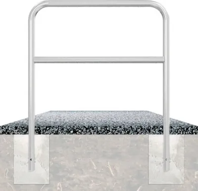 Produktbild von Schake Rohrbügel Stahlrohr Ø 48 mm x 2,5 mm mit Querholm zum Einbetonieren feuerverzinkt B = 1000 H = 1200 mm