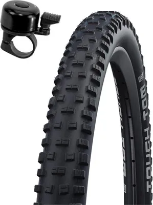 Immagine prodotto di 1 x pneumatico per bicicletta Schwalbe Tough Tom K-Guard con protezione antiforatura Copertone per bicicletta 57-584 (27,5 x 2,25") incl. campanello per bicicletta