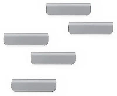 Produktbild von Zettelhalter Durafix Clip selbstklebend 60x17mm silber VE=10x5 Stück