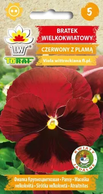 Zdjęcie produktu dla Bratek wielkokwiatowy czerwony NAsiona kwiatów - 455 Toraf
