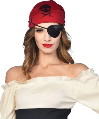 Produktbild von Satin Piraten Augenklappe schwarz