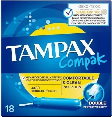 Produktbild von Tampax Compak Tampons mit Applikator Regular, 18 Stück