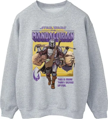 Produktbild von Star Wars - "The Mandalorian More Than I Signed Up For" Sweatshirt für Herren BI46574 (XXL) (Grau)