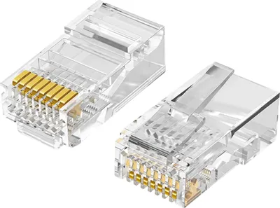 Obrázok produktu pre Ugreen 100x koncovky zástrčky pre RJ45 8P8C (UTP Cat5 / Cat5e) - priehľadné