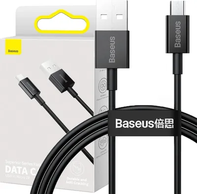 Image de Baseus CAMYS-01 câble pour téléphone portable Noir 1 m USB A Micro-USB B