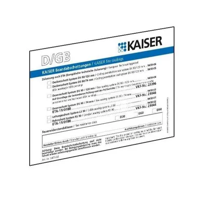 Produktbild von Kaiser Elektro Kennzeichnungsschild 9473-91 für Schott DE/GB/FR/IT