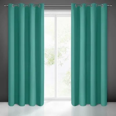 Obrázok produktu pre Záclona BLACKOUT tyrkysová 135x250 cm očko záclona