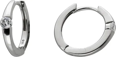 Produktbild von Creolen Sterling Silber 925 weiße Zirkonia