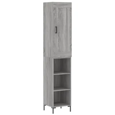 Produktbild von Highboard Grau Sonoma 34,5x34x180 cm Holzwerkstoff