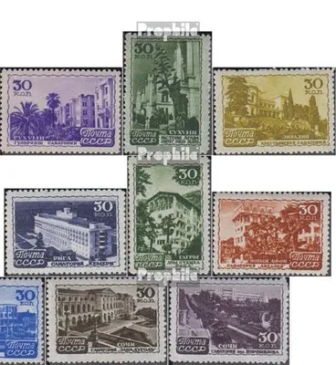 Produktbild von Briefmarken Sowjetunion 1947 Mi 1152-1161 (kompl.Ausg.) gestempelt Kurorte
