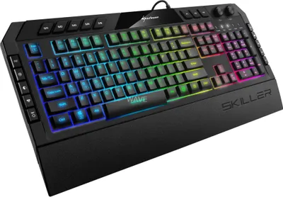 Produktbild von Sharkoon SKILLER SGK5, Volle Größe (100%), Kabelgebunden, USB, QWERTY, RGB-LED, Schwarz