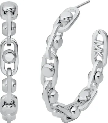 Zdjęcie produktu dla Kolczyki okrągłe Michael Kors Silver Collection Astor link - kobieta