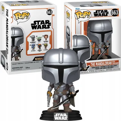 Zdjęcie produktu dla Figurka Funko Pop Star Wars The Mandalorian with Dark Saber