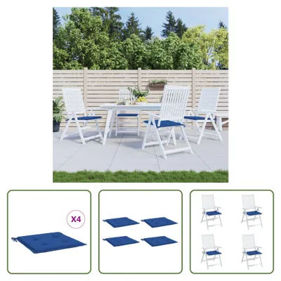 Produktbild von The Living Store Gartenstuhl-Kissen 4 Stk. Königsblau 50x50x3 cm Oxford-Gewebe
