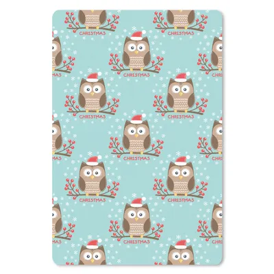 Produktbild von MuchoWow® Mauspad Mousepad Schnittmuster - Eule - Weihnachten 40x60 cm - Mousepads - Maus Mat - Pad - Mausunterlage - Schreibtisch Accesoire