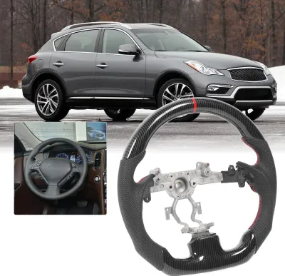 Image de Volant aspect fibre de carbone Hydro Dip, remplacement élégant et ergonomique pour Infiniti G35 G37 G25 Q40 QX50