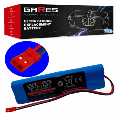 Zdjęcie produktu dla Gares Akumulator do Ariete 2713 2718 14,4V | 14,4V 2,6 Ah Li-Ion | Mocna Bateria do Robot Sprzątający | Wydajny Zamiennik Gares®