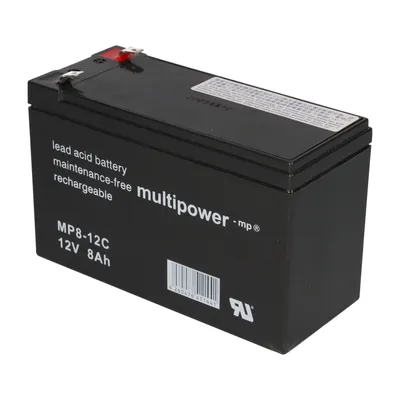 Produktbild von Multipower MP8-12C / 12V 8Ah Blei Akku Zyklentyp