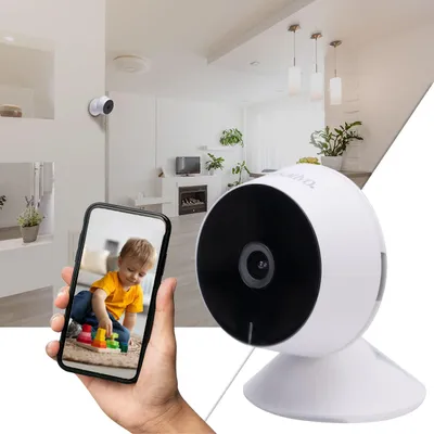Produktbild von Hochauflösende Full-HD IP-Überwachungskamera, smarte IR-Nachtsicht, Live View per App, 2 Wege Kommunikation, Bewegungs- u. Personenerkennung