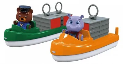 Immagine prodotto di Contenitore e barca da trasporto (multicolore, incl. 2 figure)