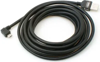 Produktbild von SYSTEM-S 3 m Micro USB 2.0 Kabel gewinkelt 90 grad Winkelstecker (links) WEISS