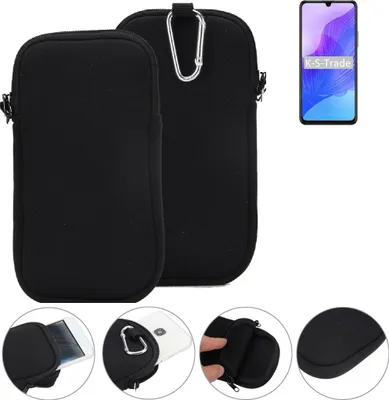 Produktbild von K-S-Trade Neopren-Hülle Handyhülle kompatibel mit Huawei Honor 30 Lite Schutzhülle Neoprenhülle Sleeve Schutz-Hülle Gürtel Tasche Case Holster