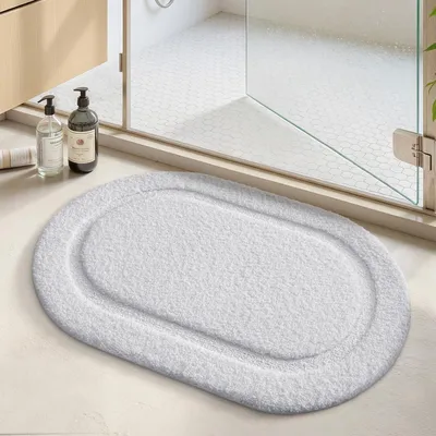Image de Tapis de bain antidérapant lavable, 60x91 cm, en microfibre