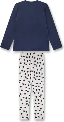 Image de Sanetta Pyjama fille - Ados long coton bleu/beige 176